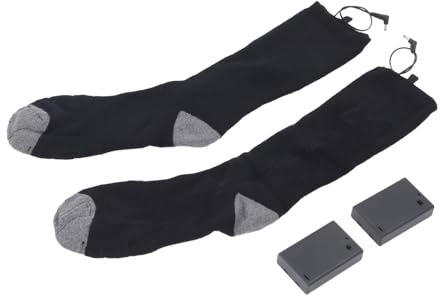 Fußwärmer, Beheizte, Waschbare, Elektrisch Beheizte Socken mit Wiederaufladbaren Batterien, Fußwärmer für Winterreisen, Camping, Skifahren (#1)