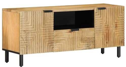vidaXL TV-Schrank Braun 105x33x46 cm Massivholz Mango