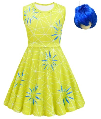 Lito Angels Deguisement Robe Costume à Fille heureuse Joy Degout Green Girl pour Enfant Fille Taille 2-10 ans
