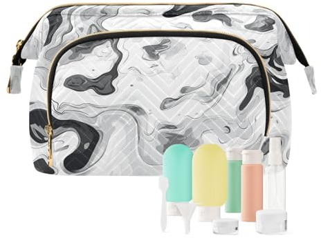 Foiosoh Cowgirl Cowboy Kaktus Set Make-up Taschen Essentials Make Up Taschen Für Frauen Frauen Geldbörse für Persönliche Artikel Organizer, Camouflage weiß, 1 größe, Cartoon, Tarnung weiß, 1 size,