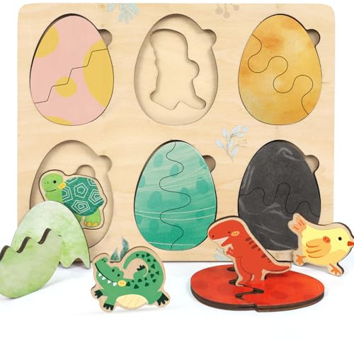 Giochi bambini 1 anno, Giochi in legno per bambini 1 anno, Guscio d'uovo Animale Montessori Giochi Educativi - Giocattoli Gioco Bambini Bambino Bambina 10-36 mesi Femmina Maschio Regalo Compleanno
