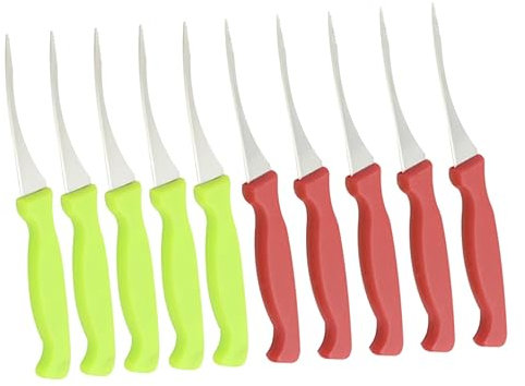Cabilock 10 Pièces Outils Éplucheur de Crevettes Plastique avec Poignée Ergonomique Design à Barbe Dentelée pour Retirer Facilement Filaments Accessoire de Cuisine