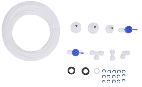 Kit de tubería de agua para frigorífico, conexión de línea de entrada con manguera de 1/4 pulgadas – Reparación de tuberías de agua para frigorífico junto a manguera de agua lateral, sistema de