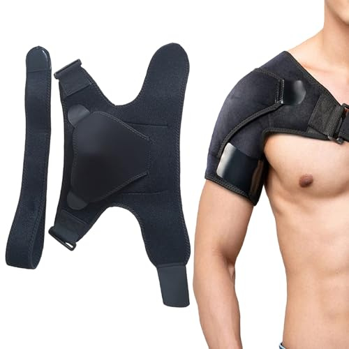 Pluvyze Tutore Spalla Sinistra Uomo Tutore Spalla Destra Uomo Tutor-e Spall-a Destra Donna Traspirante Regolabile Stabilità Sollievo dal Dolore Disponibile per Spall-a Sinistra o Destr-a