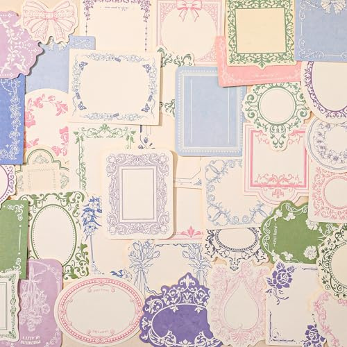 120Pcs Vintage Scrapbook Paper for Journaling Scrapbooking Supplies, Aesthetic Decorative Floral Bow Scrap Booking Supples for Letter Junk Journals Planner Scrapbook