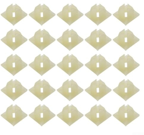 Gdfnmogo Confezione da 50 clip per paraurti targa con occhiello a vite per GMC e sostituisce 4755299 3907444 A11719 A8435 elementi di fissaggio in plastica bianca