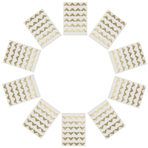 jojofuny Goldene Selbstklebende Fotoecken für Weihnachten 10 Blatt aus Papier mit Bequemer und Vielseitiger Anwendung Dekorationsaufkleber für Scrapbooking und Journal