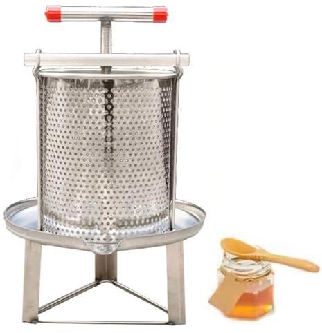 Extracteur de Miel Manuel Inox Épais Pressoir à Miel Apiculture