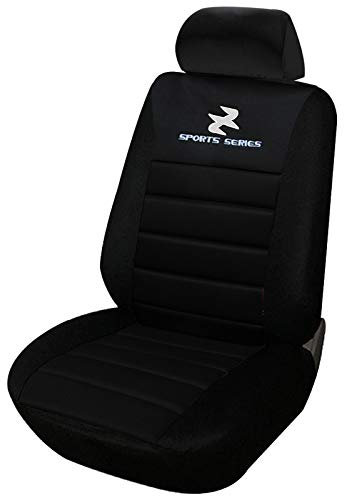 eSituro 1er Einzelsitzbezug Sitzbezüge für Auto Schonbezug Schoner Dicke gepolstert schwarz
