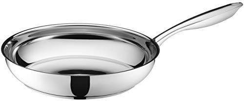 Mäser Serie Tavos - Padella a induzione per tutti i piani cottura, non rivestita, lavabile in lavastoviglie, adatta al forno, in acciaio inox 18/10