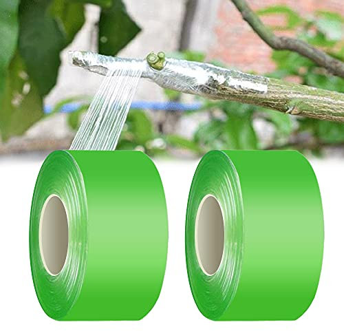 ANTHYTA 2 Stück Veredelungsband 100m*3cm Transparent Veredelung Pfropfen Band Selbstklebend Pfropfband Biologisch Abbaubare Baumschule Dehnbare Bänder Floristik Moisture Barrier Pflanze Obstbäume