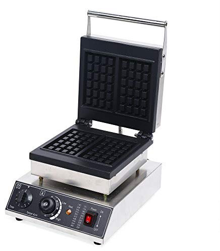 Gofrera belga, máquina para gofres belgas, máquina de gofres de acero inoxidable, eléctrica, gofres, máquina para hacer gofres antiadherentes, 1500 W