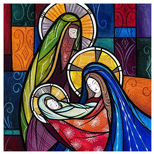 Christliche Weihnachtskarten mit Umschlag Set 10 Stück - Glory to God in the highest, Luke 2:14, Nostalgie Weihnachtskarten mit Umschlägen, Christmas Cards in English, Just Cards | Religiöse Weihnachtskarten, Lukas 2:14 Vers innen, herzlicher Gruß, hochwertige Karten von Just Cards Direct