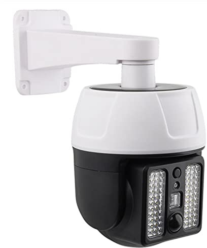 Generic Caméra de Surveillance Factice Lampe Solaire Caméra Fausse CCTV Exterieur Detecteur de Mouvement Solaire Exterieur Étanche pour Sécurité Maison Ou Magasin [Classe Énergétique A+++],44LED