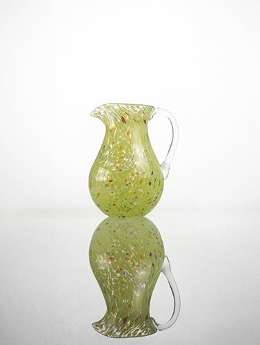 Go.To - Caraffa in Vetro di Murano Autentico, Realizzata a Mano da Wave Murano Glass - L'Arte Italiana in Tavola (verde pisello)