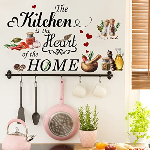 Runtoo Wandtattoo Küche Wandsticker Zitate Sprüche Kochen Wandaufkleber Esszimmer Restaurant Küchenschrank Wanddeko