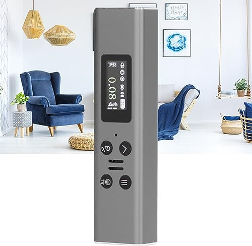 Geigerzähler-Nuklearstrahlungsdetektor, Multifunktionaler Radioaktiver Detektor, USB-Aufladung mit TFT-HD-Display, 400 MAh Nuklearstrahlungstester für Heimfabrik(Silber)