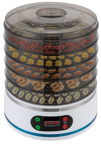 Deshidratador con regulador de temperatura 95-158℉ Deshidratador de alimentos para alimentos y Jerky, frutas, hierbas, verduras, control de temperatura, máquina de secado de alimentos eléctrica