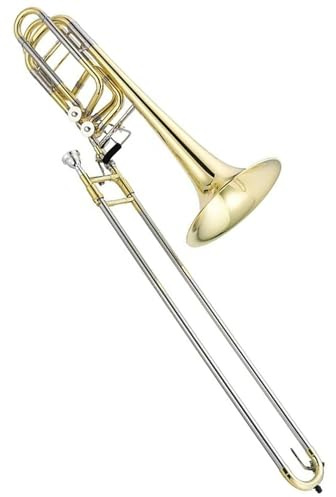 Messing-Musikinstrument Bb/F-Ton Gelbmessing Goldlack Bassposaune Mit Leinenetui Posaune für Anfänger