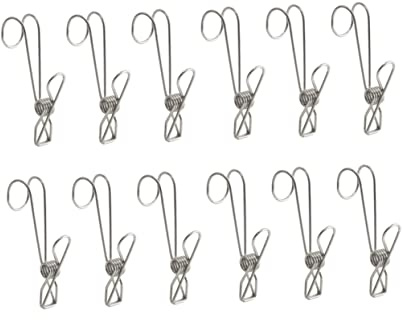 Garneck Pinces à Linge en Métal Multi-usages Cintres de Séchage pour Pinces à Linge