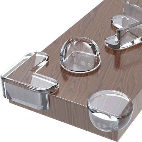 Meekye 20 Stück Kantenschutz Baby Eckenschutz Baby, Kantenschutz für Möbel Tischkantenschutz Selbstklebend Transparent, Kinder Eckenschutz Kantenschutz um Baby vor Verletzungen zu Schützen