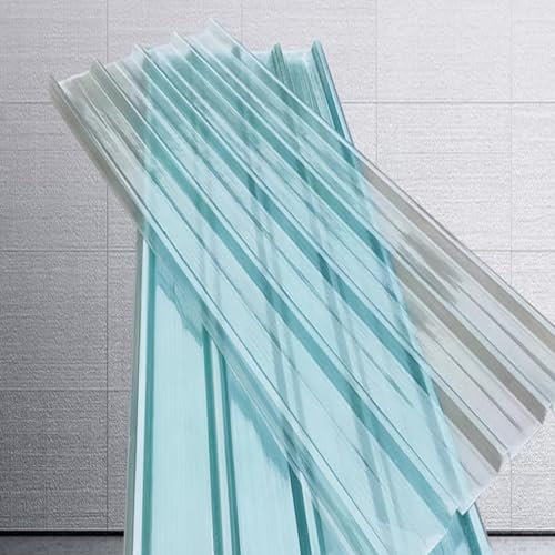 Panneaux Ondulés en Fibre de Verre de 2mm,Tôle Ondulée du Jour en Fibre de Verre Résistante aux Chocs,Panneaux de Toiture Transparente Isolante Thermique Protection Solaire (0.9x1.2m/35x47in,15 pcs)