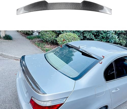 AIMQIAD Kompatibel für BMW 5 Series E60 2004-2010, Auto-Dachspoiler, Festem Windflügel, Hinteren Kofferraum-Luftverteiler, Nachrüstzubehör,B Carbon Fiber Look