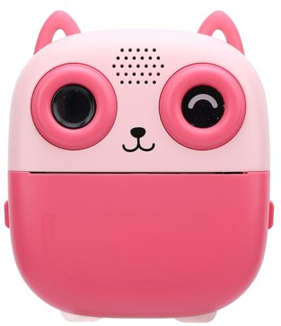 Instant Print Camera för Barn, 48MP 1080P 2,4 Tums Skärmkamera, DIY Graffiti Timer Nedräkning Selfies Kamera Jul Födelsedagspresenter för Flickor Pojkar Småbarn (PINK)