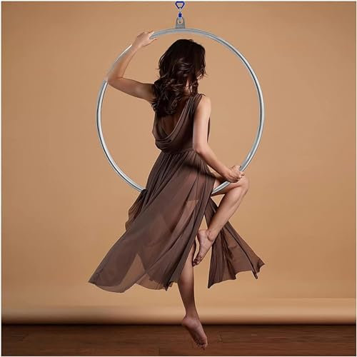 FFYUTING Aerial Hoop Set - Professionelle Aerial Hoop Ausrüstung - Vollständig auf Festigkeit geprüfter Aerial Ring mit 500 lbs Gewicht und Rigging Kit, Klebeband