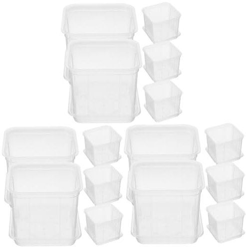 TOYANDONA 3 Ensembles Pot Transparent pour Orchidées de Pots de Fleurs Drainage Plastique pour Intérieur Extérieur pour Culture de Plantes Replantation