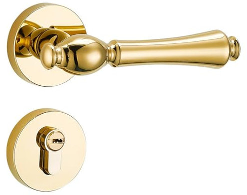 Serratura magnetica silenziosa porta interna serratura della camera da letto serratura a maniglia serratura dorata con nucleo in rame puro diviso