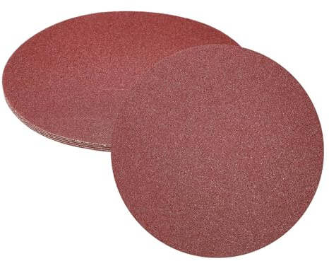 sourcing map 5pcs 12-Inch PSA Sanding Discs, 40 Grits Aluminum Oxide Self Adhesive Stick Back Sandpapers, No-Hole Round Wet/Dry Sander Papers, Sand Auto Car Paint, Wood, Metal
