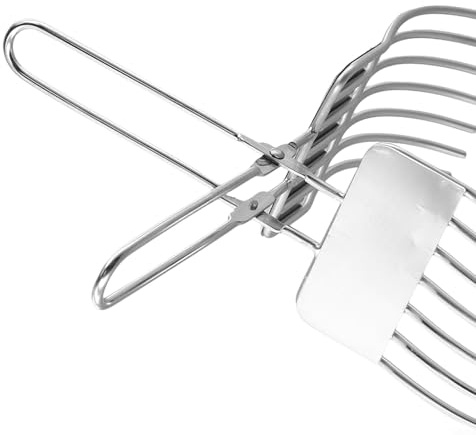 Filteilect Pinza per tagliare pane arrosto in acciaio inox, per affettare senza sforzo, design tedesco, con rebbi, lavabile in lavastoviglie, 28 x 9,3 cm