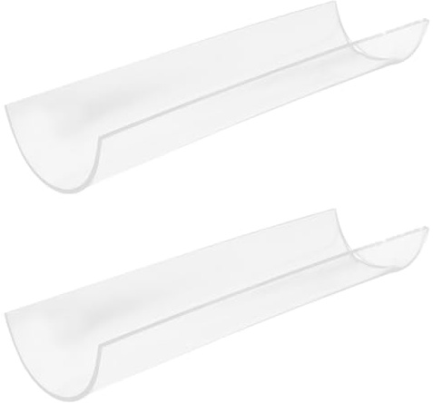 BESPORTBLE Moule à Gâteau Roulé en U Acrylique Transparent Petit Format 75 CM de Diamètre Intérieur Lot de 2 Pièces Outil de Pâtisserie Facile à Démouler pour Desserts Faits Maison