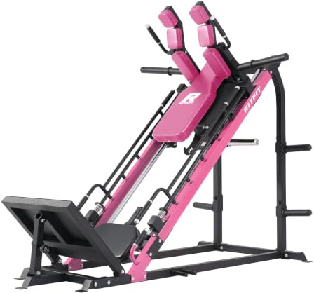 RitFit Beinpresse 45° Hack-Squat-Maschine, Pink (Rosa)