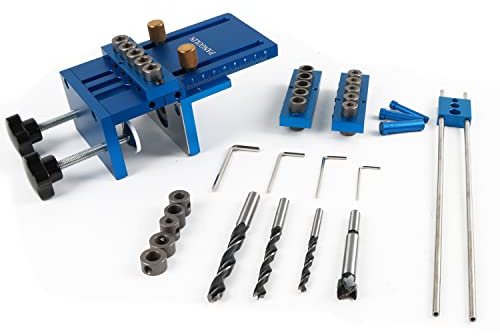 Universal High Precision Jig Dowel Cam Jig Minifix Jig Kit, PANGOLIN Wood Hole Drilling Guide Woodworking Position for DIY Wood working,Furniture Repair or handyman,and Keep with 5 Year Warranty.