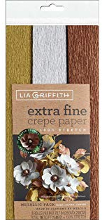 Lia Griffith PLG11029 Extra Fine Krepppapier, insgesamt 16 Quadratfüße, 3, metallisch, Metallic Pack, 3 Count