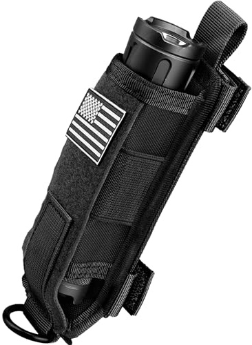 VIPERADE Molle Sac de Lampe de Poche, Support de Lampe de Poche pour Ceinture de Travail, Sac de Lampe de Poche en Nylon, Universel adapté aux Lampes de Poche de Taille Standard