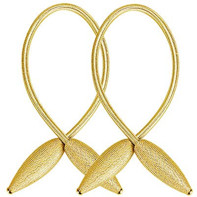 SACONELL 2 Stück Vorhang Raffhalter, Kreativ Haken Handstricken DIY Vorhang Halter, Zum Basteln, Zufällige Modellierung, Europäischer Stil, Vorhangclip für Zuhause und Büro (Gold)