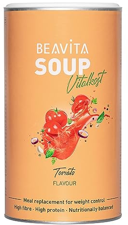 BEAVITA Diät Suppe Tomate (540g Dose) für 9 Suppen zum Abnehmen*, nährstoffreicher Mahlzeitenersatz Shake, Kalorien sparen & Gewicht reduzieren mit einer leckeren Instant Suppe