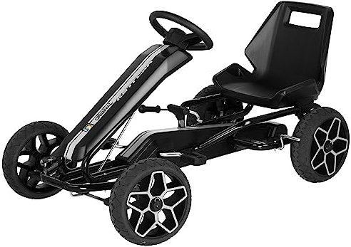 Kettler Kettcar Evolution – Gokart für Kinder ab 5 Jahren mit 6-Fach verstellbarem Sitz und Pedalen – TÜV-geprüft – Schwarz