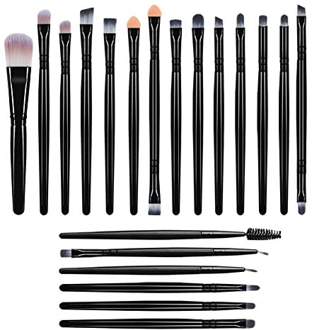 AOOWU Professional Makeup Brush Set, 20 Pcs Eye Makeup Brushes for Women and Girls, Portable Travel Eyeshadow Brush, Multifunctional Makeup Brush Eyebrow Concealing Brush