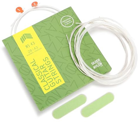 MOOZAK Gitarrensaiten klassische – Nylon Saiten für Konzertgitarre – Ideal für Anfänger und erfahrene Spieler – Inklusive 1. und 2. Saite + 2 Nagelfeilen – Ausgezeichneter Klang und Haltbarkeit