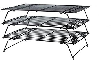 VIRAZE Set Of Two Bread Cooling Racks Baking Set 3-tier Bread Cooling Rack 3-tier Cake Cooling Rack Set (Size : 34cm)