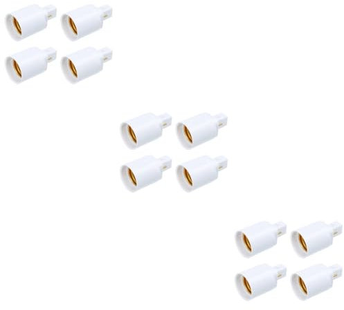 Uonlytech 12 Piezas De Lámpara De Conversión G24D Soporte Para Pantalla De Lámpara Tres Bombillas Cfl Reemplazo De Casquillo De Lámpara Hoja Conductora De Cobre [Otros Materiales]