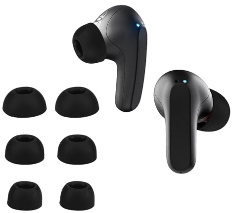 kwmobile 6x Auricolari di ricambio compatibile con Skullcandy Rail In-Ear Wireless Gommini sostitutivi in Silicone - 3 Misure - nero