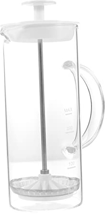 Mikinona 1 Pc cappuccinatore milk frother montatore latte sbattitore di latte impastatrice per creme caffettiera in bollitore per schiumare il latte bianca