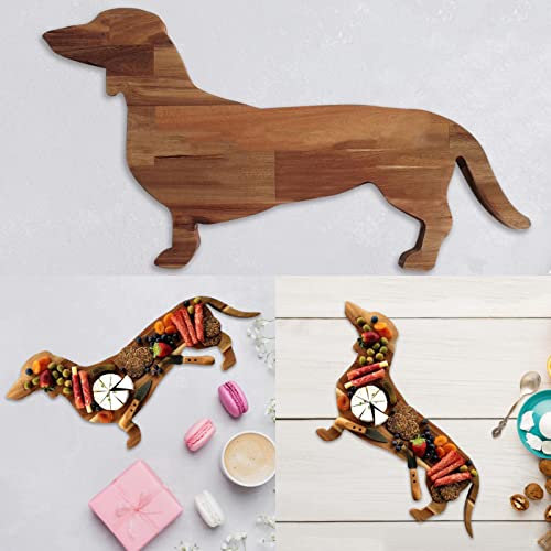 Cubiertos Personalizados de cena para perros Tabla de cortar Tabla de cortar de Bandeja de comida para perros Weiner Bandeja de servicio de Navidad de cena para cena Talheres Bebe (Brown, 40X22cm)