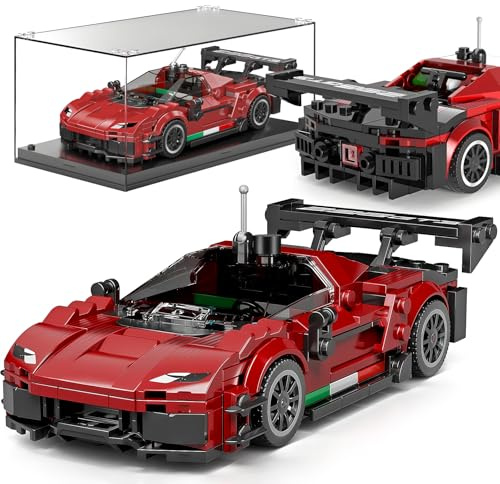 Mould King 27087 Speed Champion F296 Racing Car MOC Building Set & Display Case,Creative Classic Cars for Teens Age 14+, Cool Vehicles Model Kits Birthday Gifts for Adults, 416 PCS