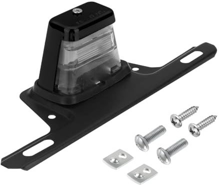 Sandfren Trailer LED License Tag Plate Light, 12V Waterproof Towing Vehicle Tag Plate Lighting with Bracket Mount, Tow Exterior Lamp, Universal for RV, Off-Road Vehicles, UTV (Black)